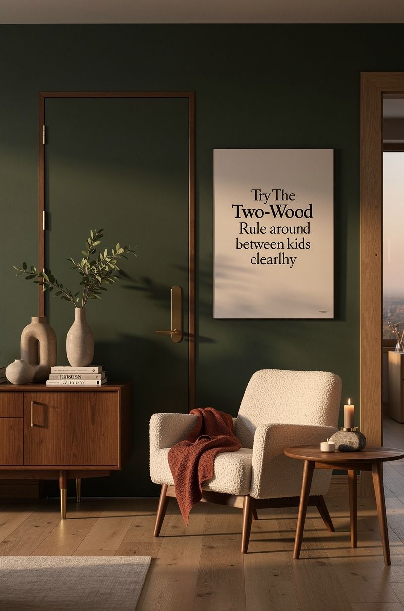 Can a mural hide the doorway without making it busy?