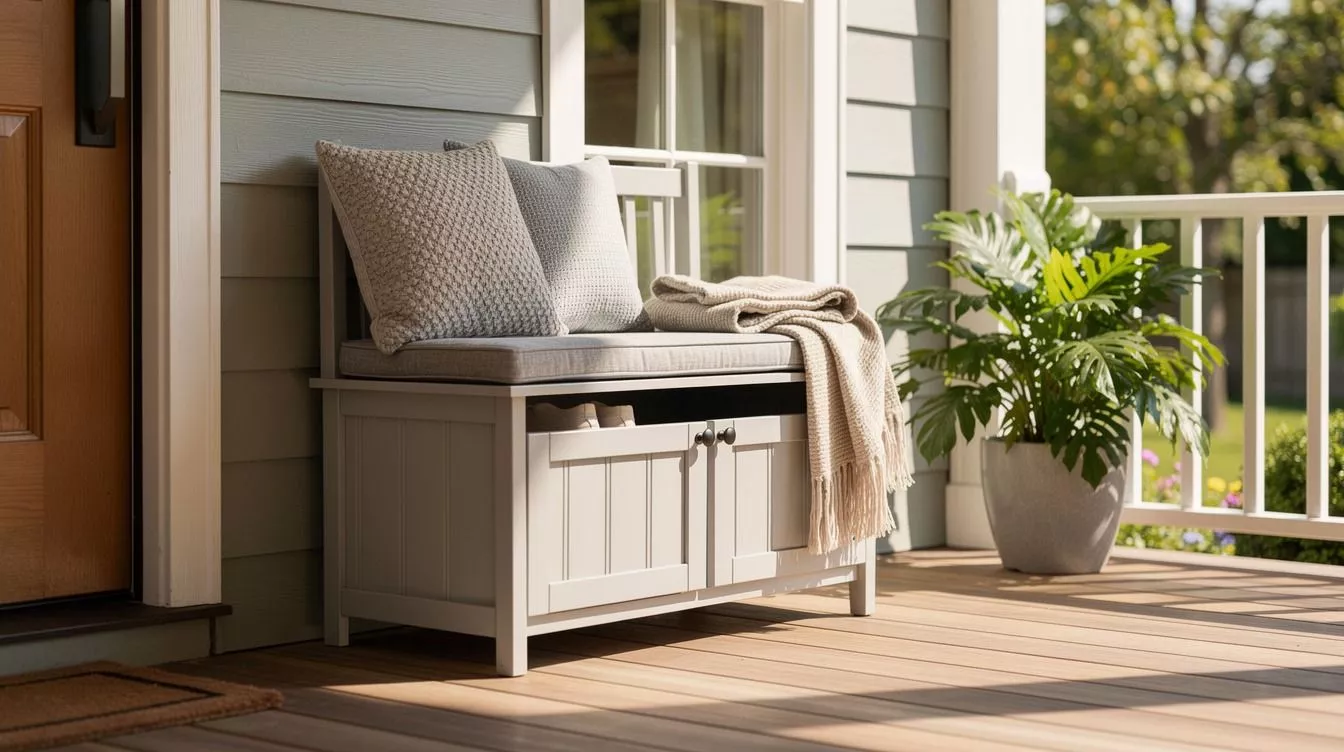 Easy Small Front Porch Bench Ideas for Style + Storage Without Renovating