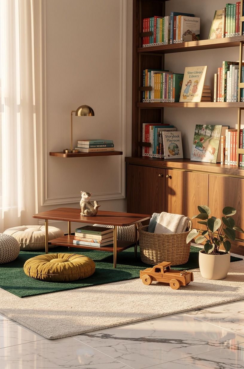 Layer a Floor Nest for a kids reading room