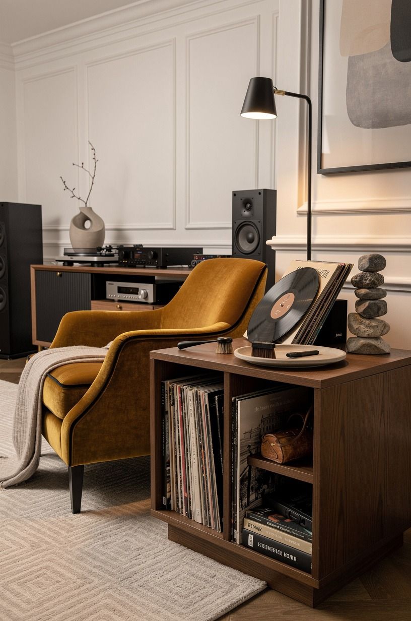 Create a Record Flip Station Beside Your Chair