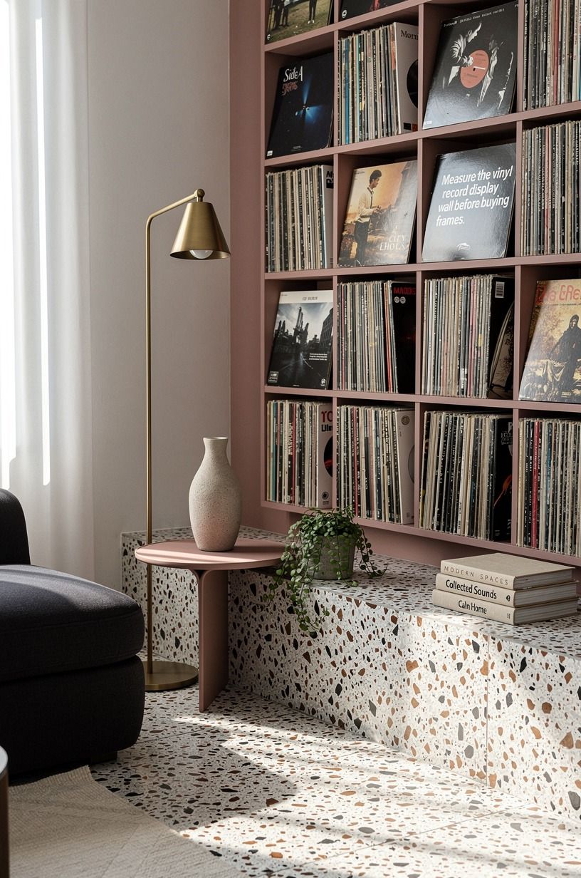 Measure the vinyl record display wall before buying frames