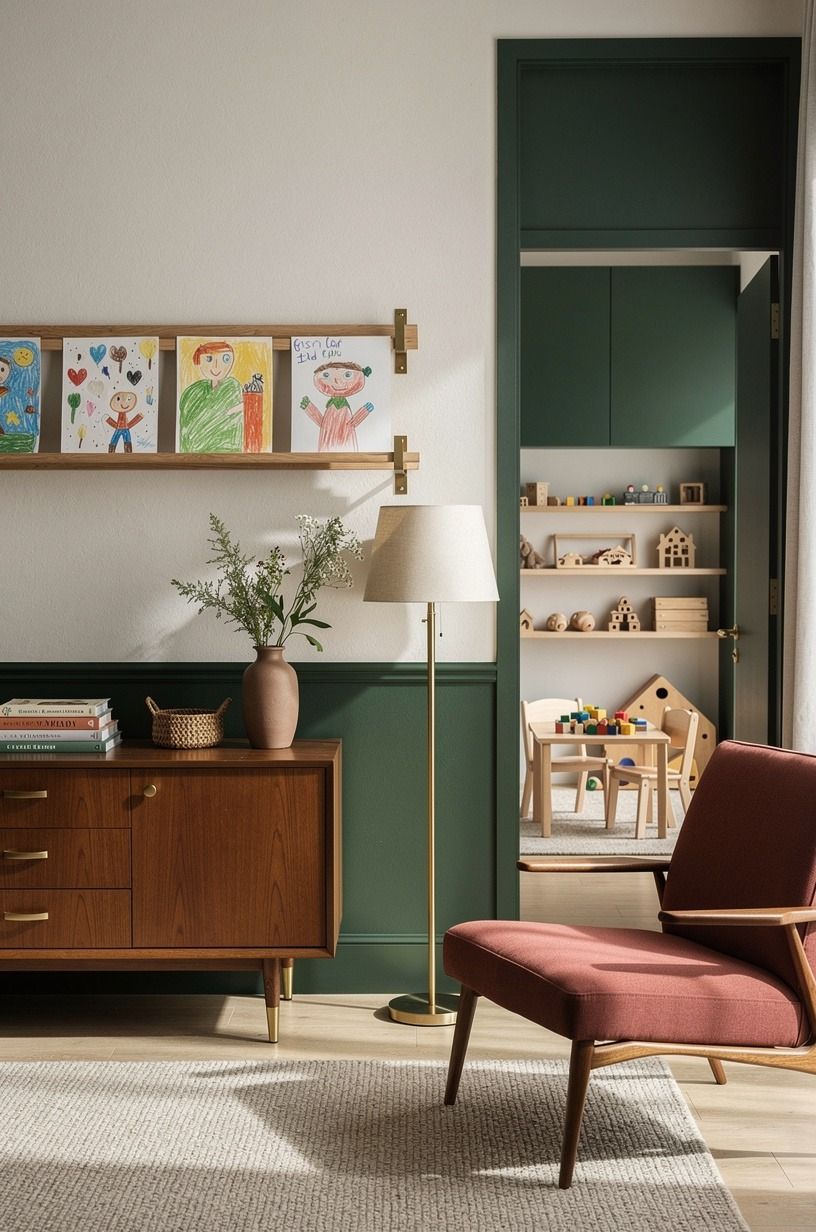 Build a display rail for the art your child makes