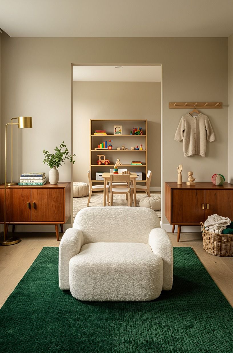 Layer a vintage playroom aesthetic without buying antiques