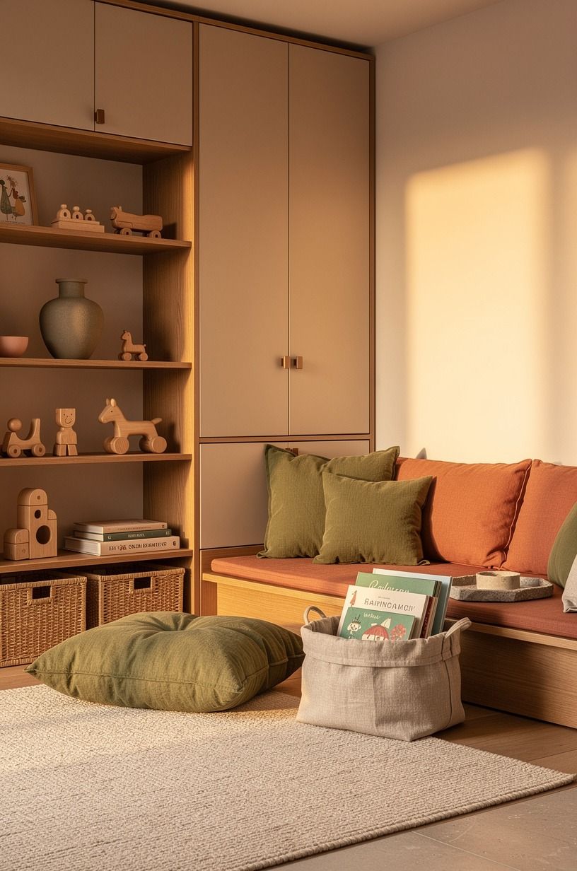 Mix open baskets with closed clutter control