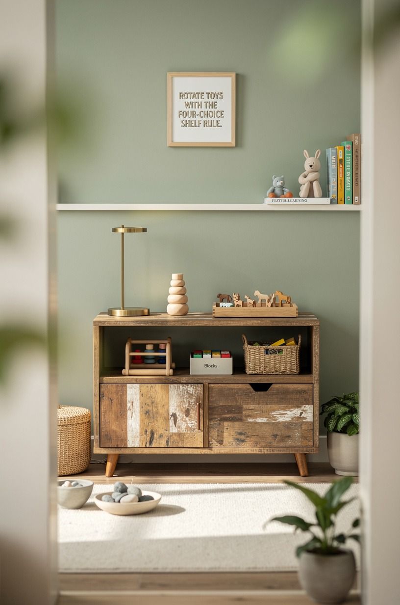 Rotate toys with the Four-Choice Shelf Rule