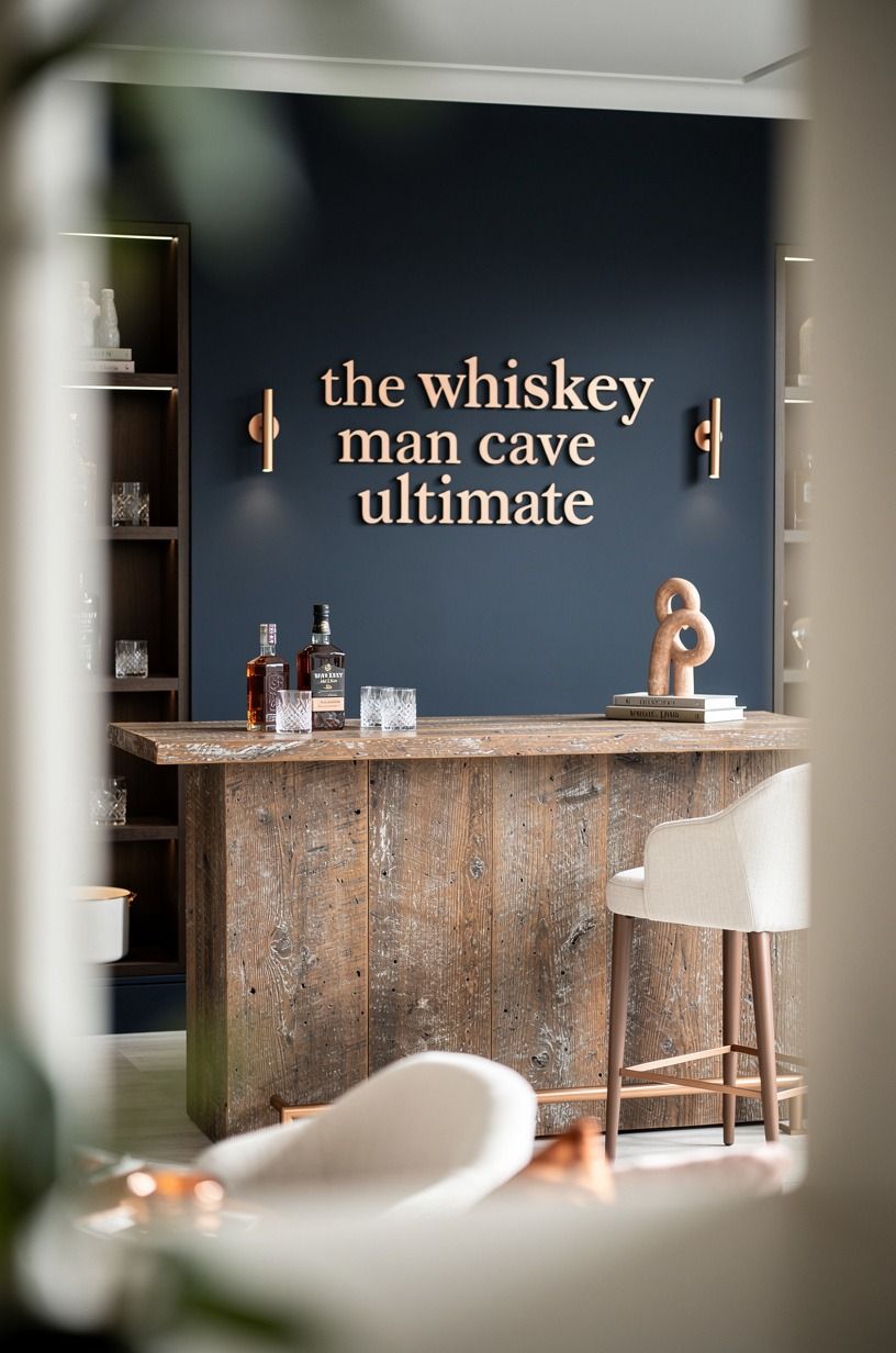Paint the walls before you chase man cave bar ideas