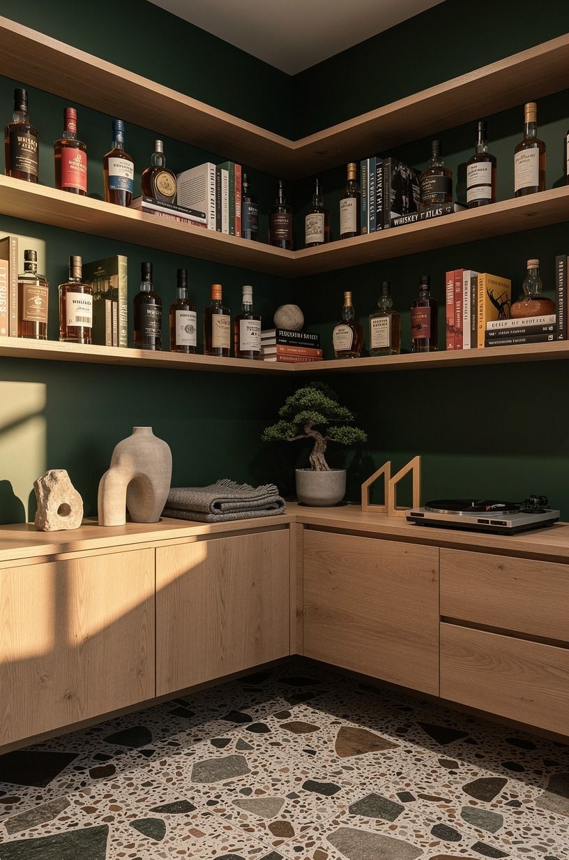 Use the Bottle-to-Book Balance on open shelves