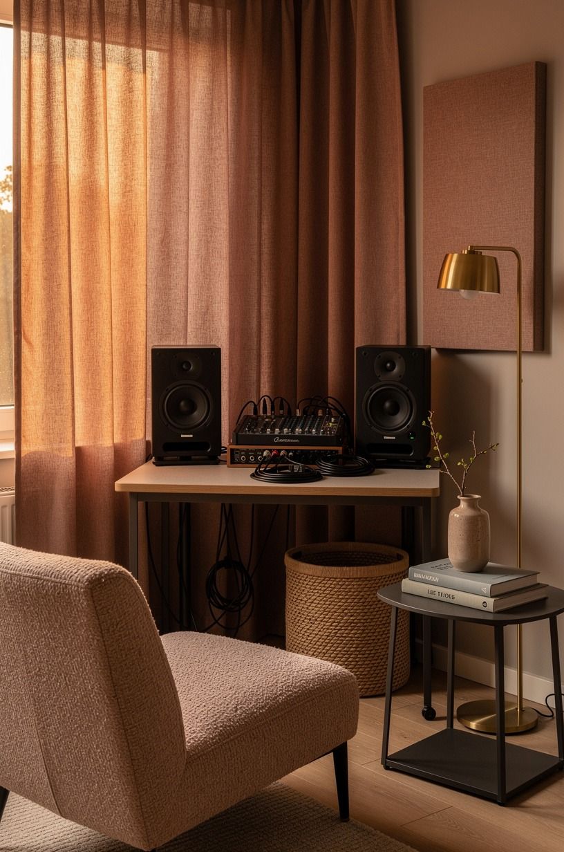 Choose Curtains That Soften the Recording Corner