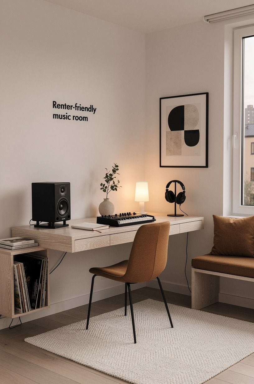 Float a Desk for a Small Home Music Studio