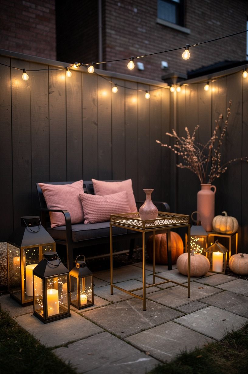 Choose Lanterns Over Loud Props in a Small-Space Halloween Fence Scene