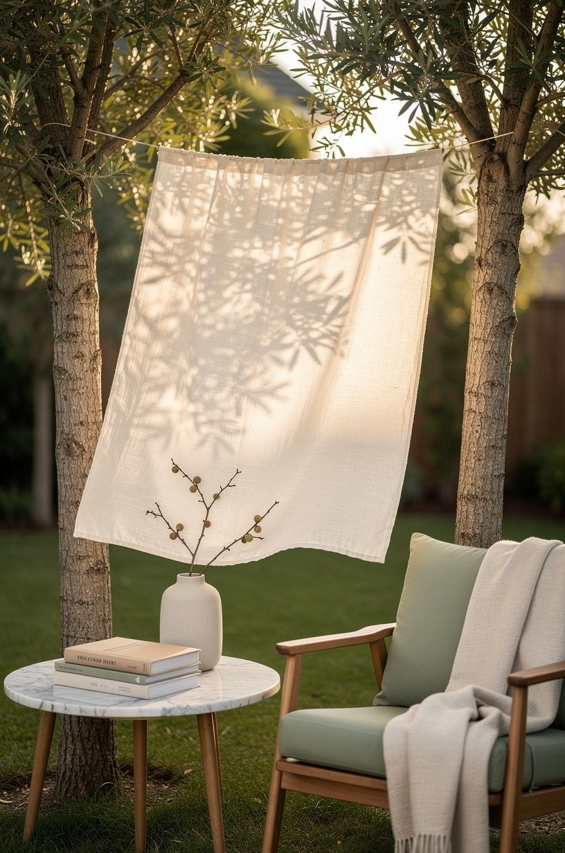 Float Ghostly Cheesecloth Between Two Trees