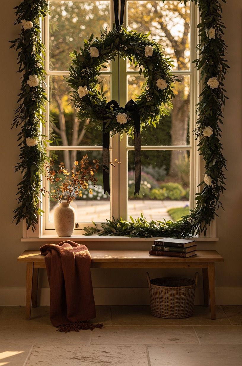 Frame a Window With a Mourning Wreath
