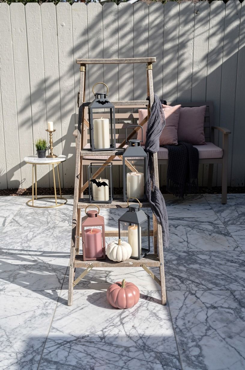 Paint a Lantern Ladder With the Two-Color Shadow Rule (fence halloween ideas diy)