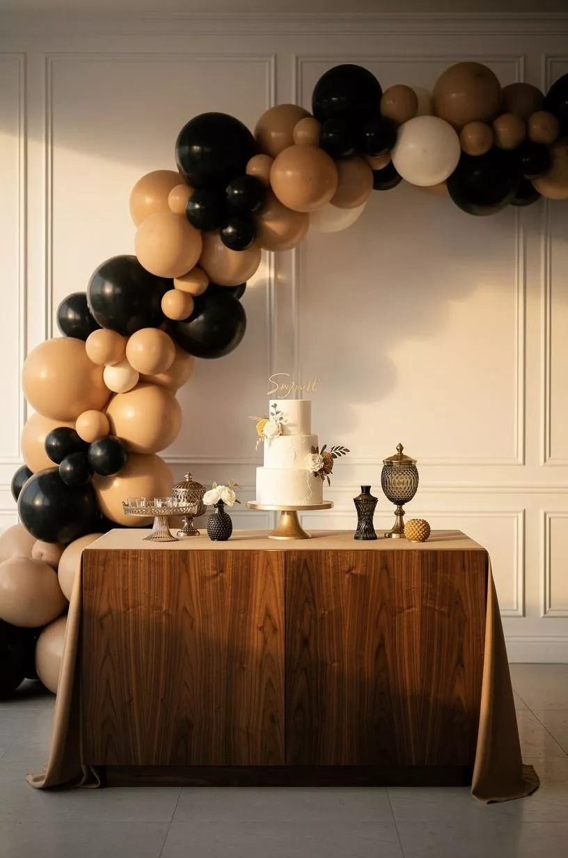 Frame the Cake Table With Color Blocking
