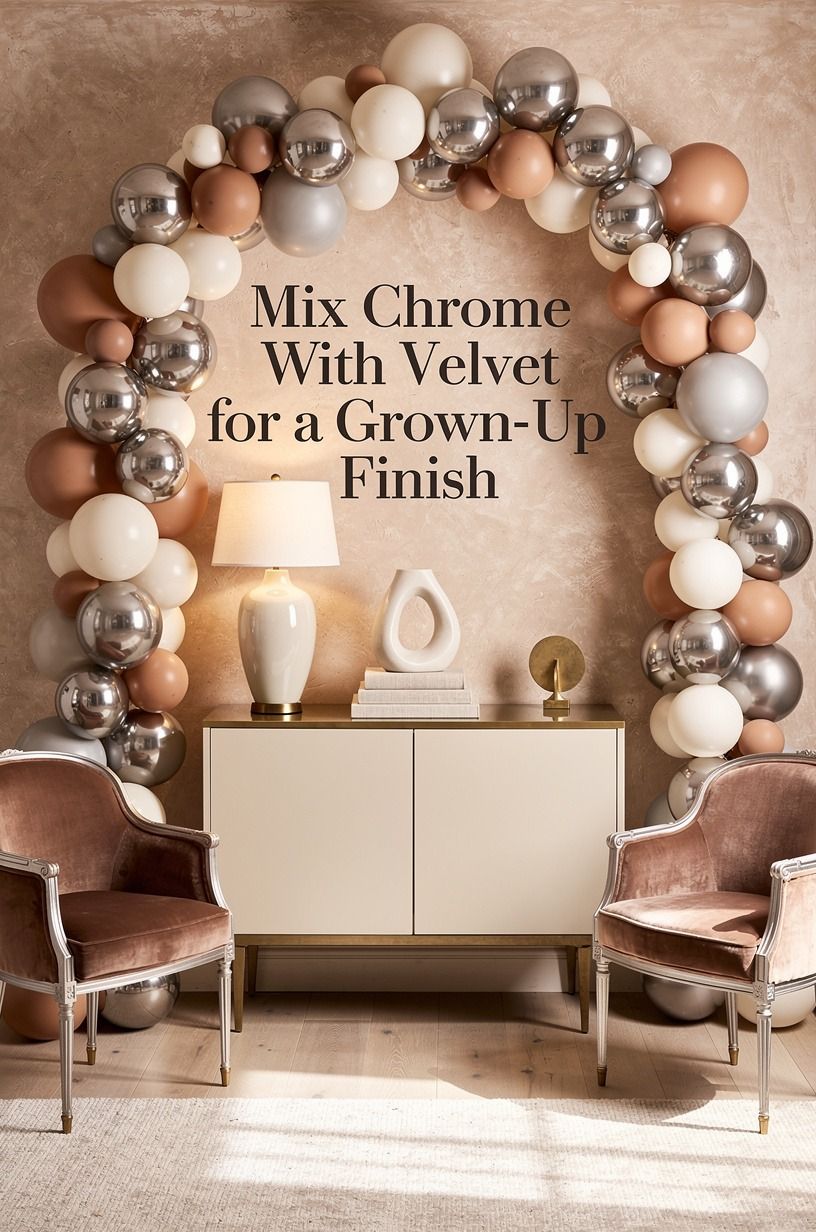 Mix Chrome With Velvet for a Grown-Up Finish