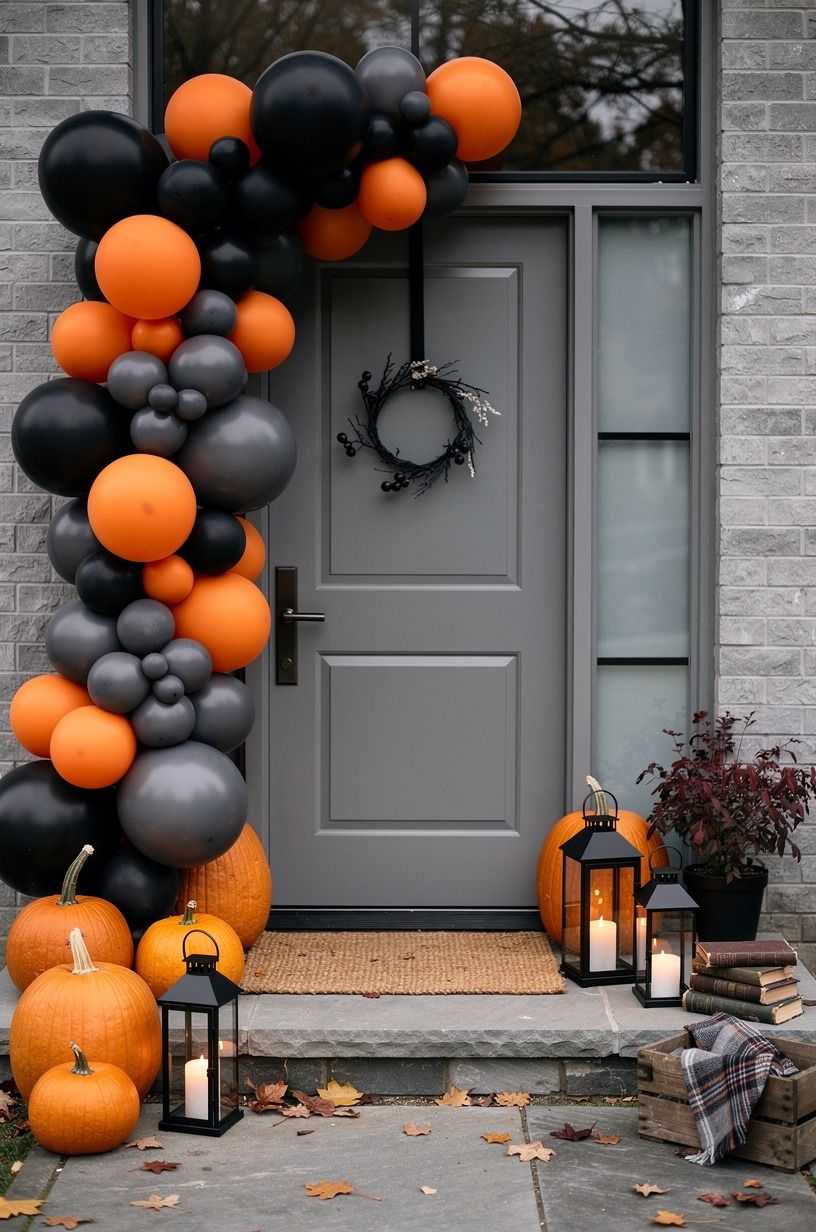 Anchor your DIY Halloween door ideas with a lantern