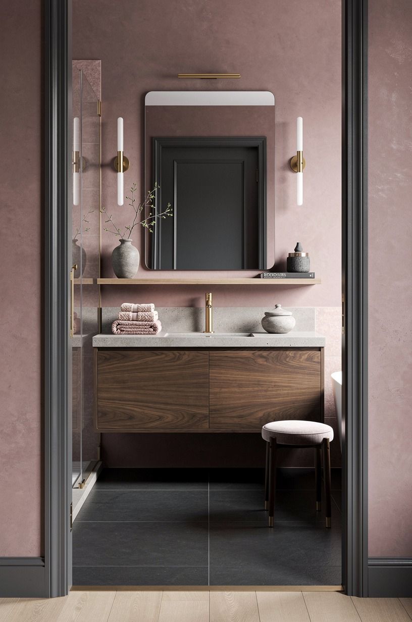 Anchor the room with the Two-Wood Rule