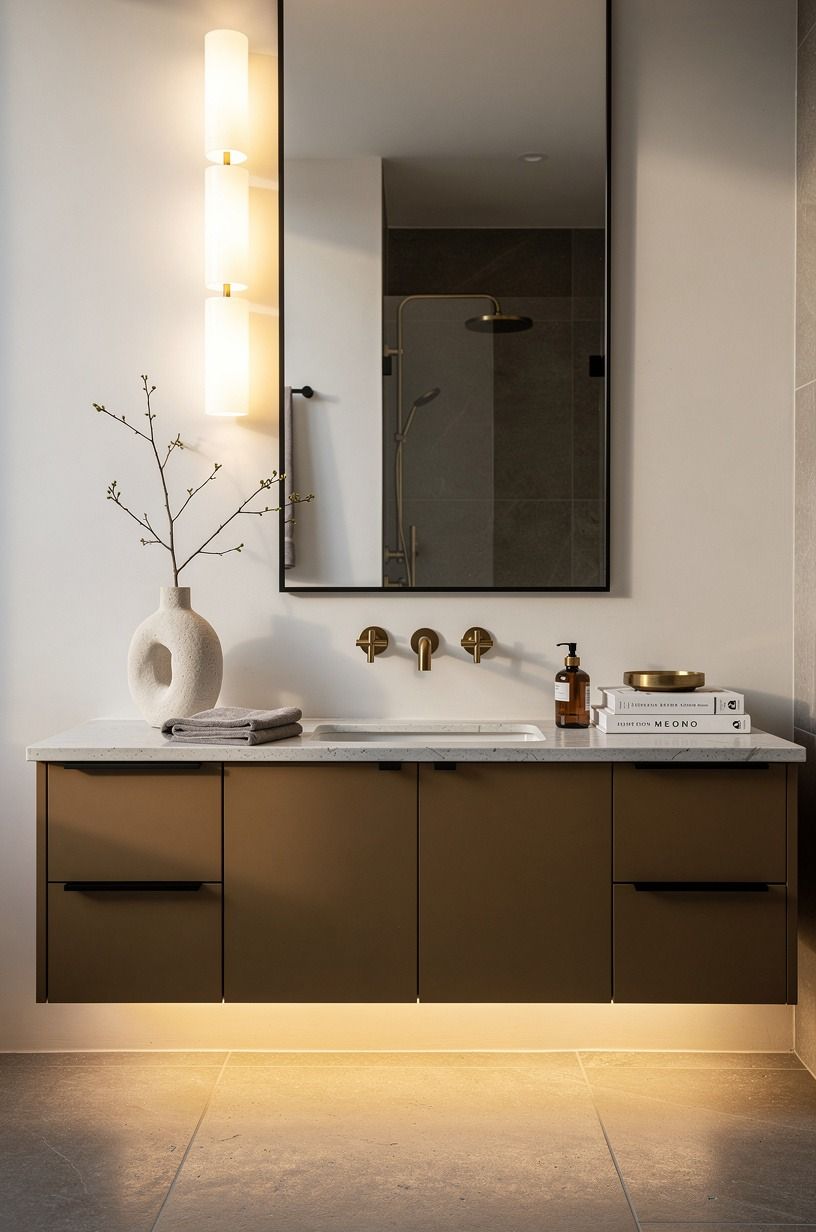 Anchor the Vanity with the Three-Height Light Stack