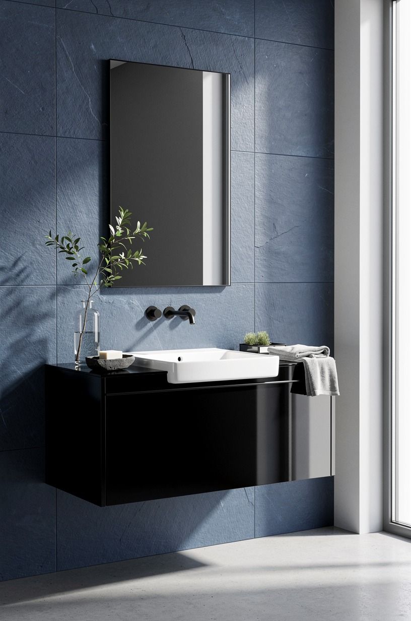 Ask: Can a Two-Tone Blue Bathroom Stay Calm?