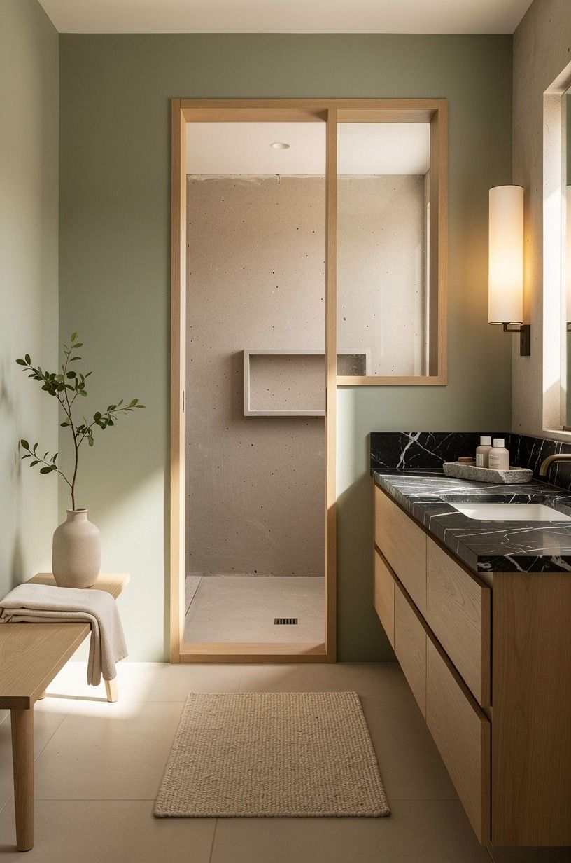 Build a shower recess before you tile the wall
