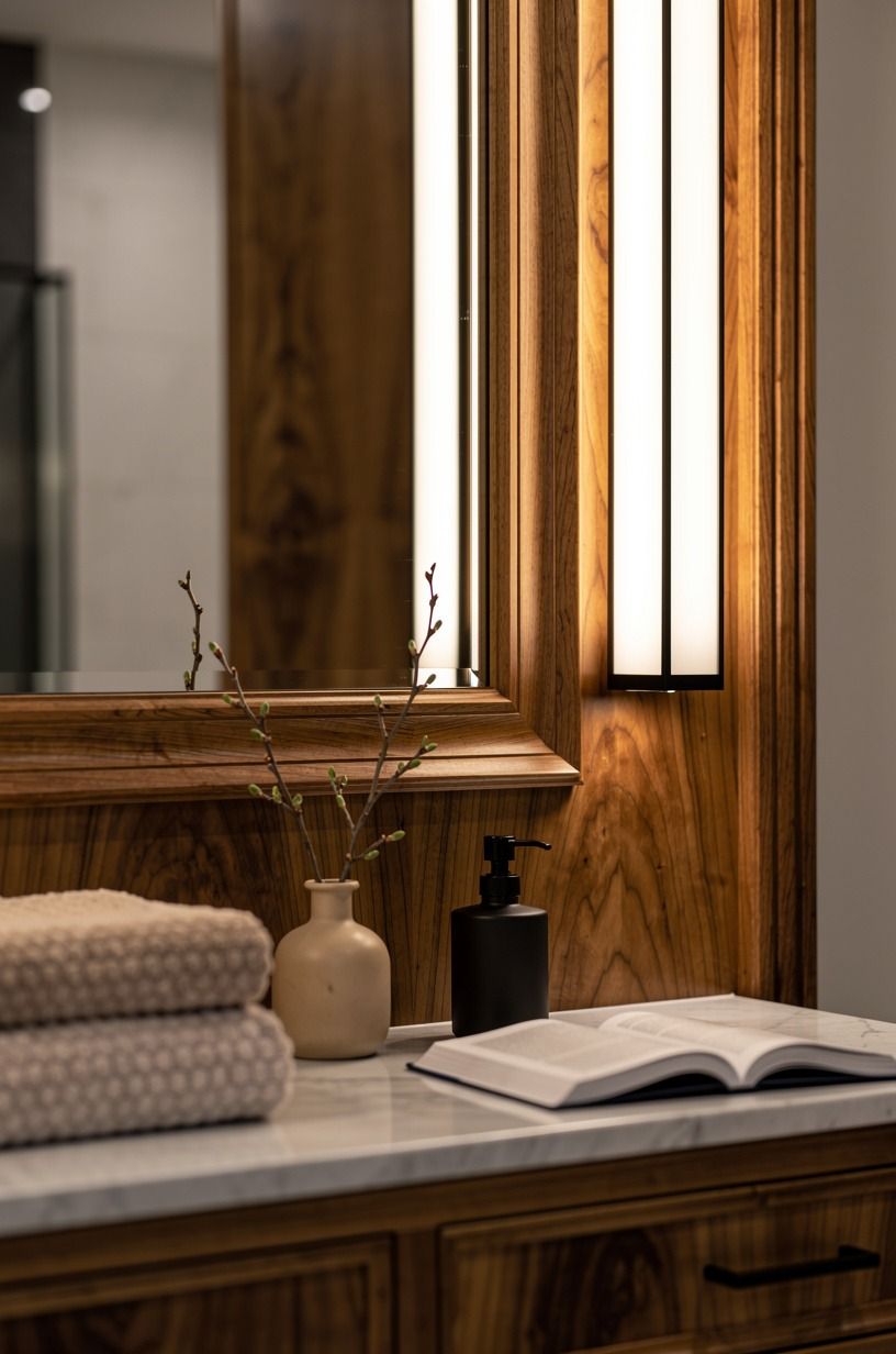 Build The Three-Height Light Stack around the mirror
