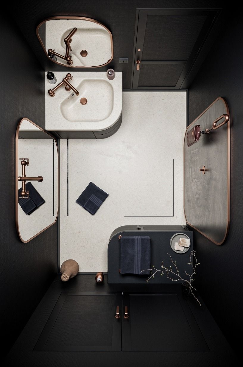 Can black bathroom designs work in a tiny room?