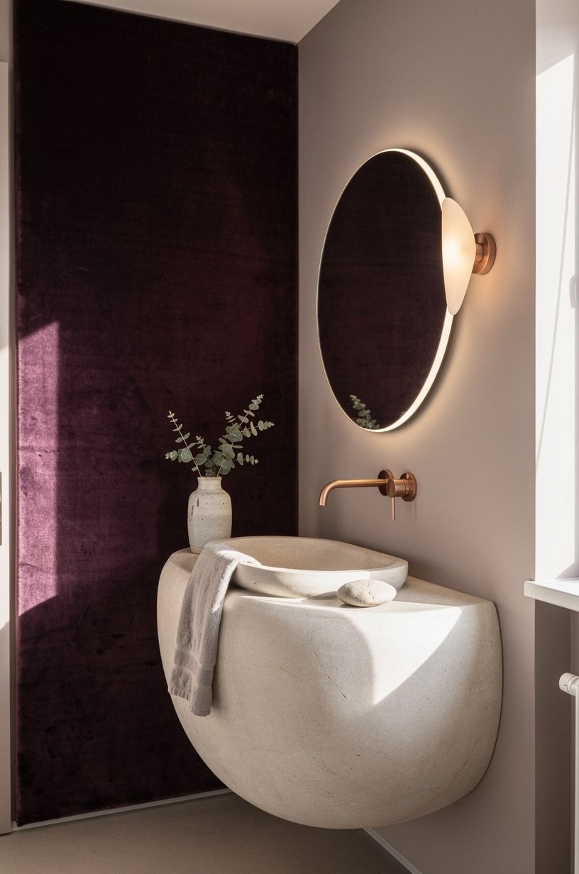 Can you use a dark accent wall in a small bathroom?