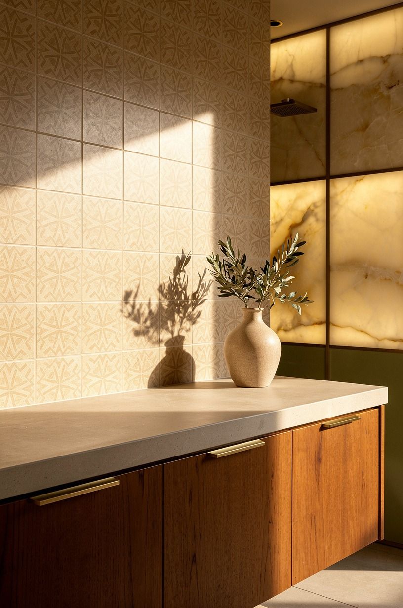 Float a Patterned Backsplash Over a Plain Counter
