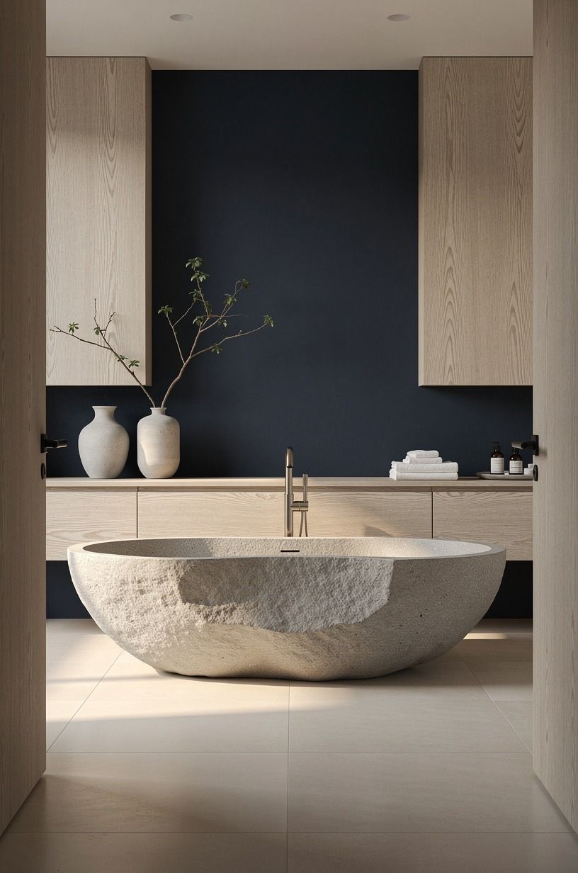 Float a Stone Tub Over Warm Porcelain