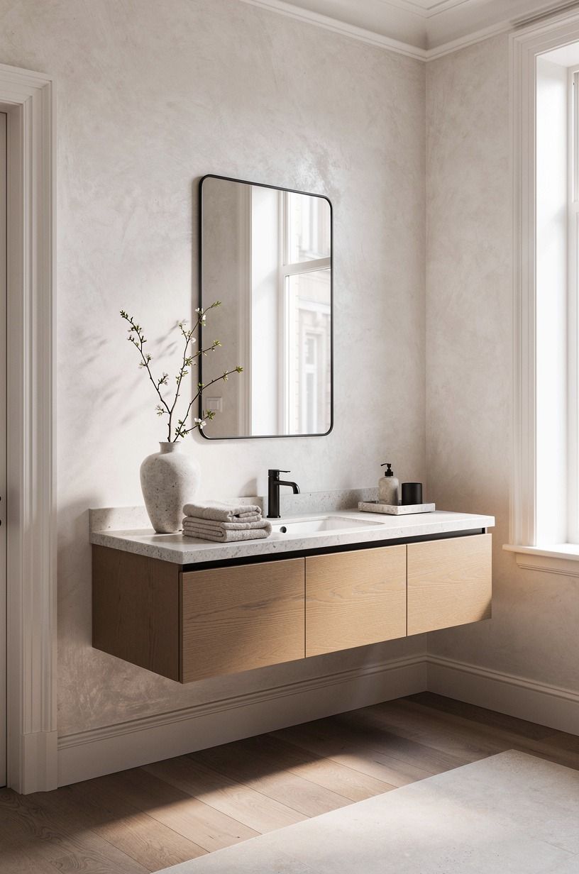 Float a Vanity Instead of Filling the Floor