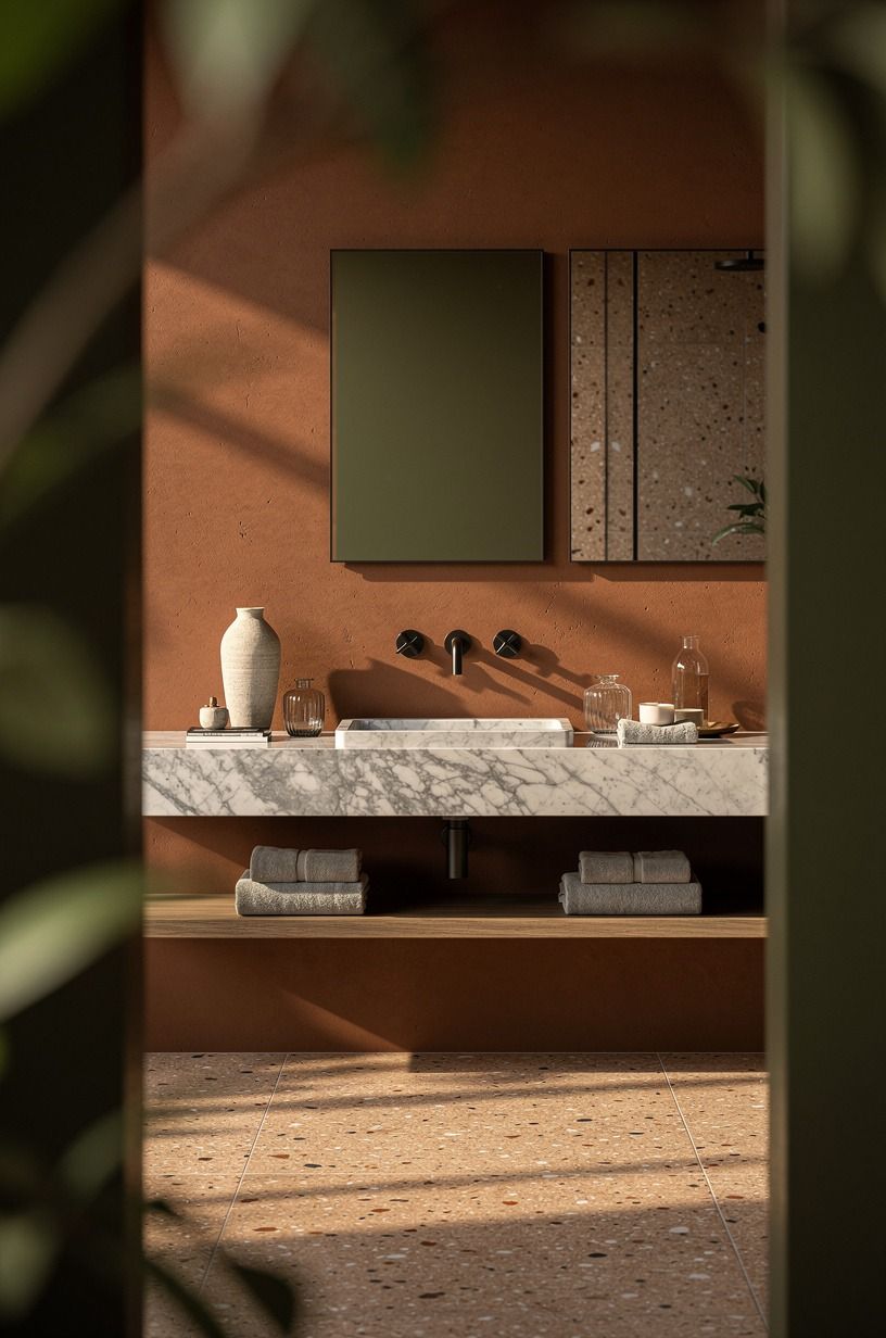 Float the vanity to reveal more floor