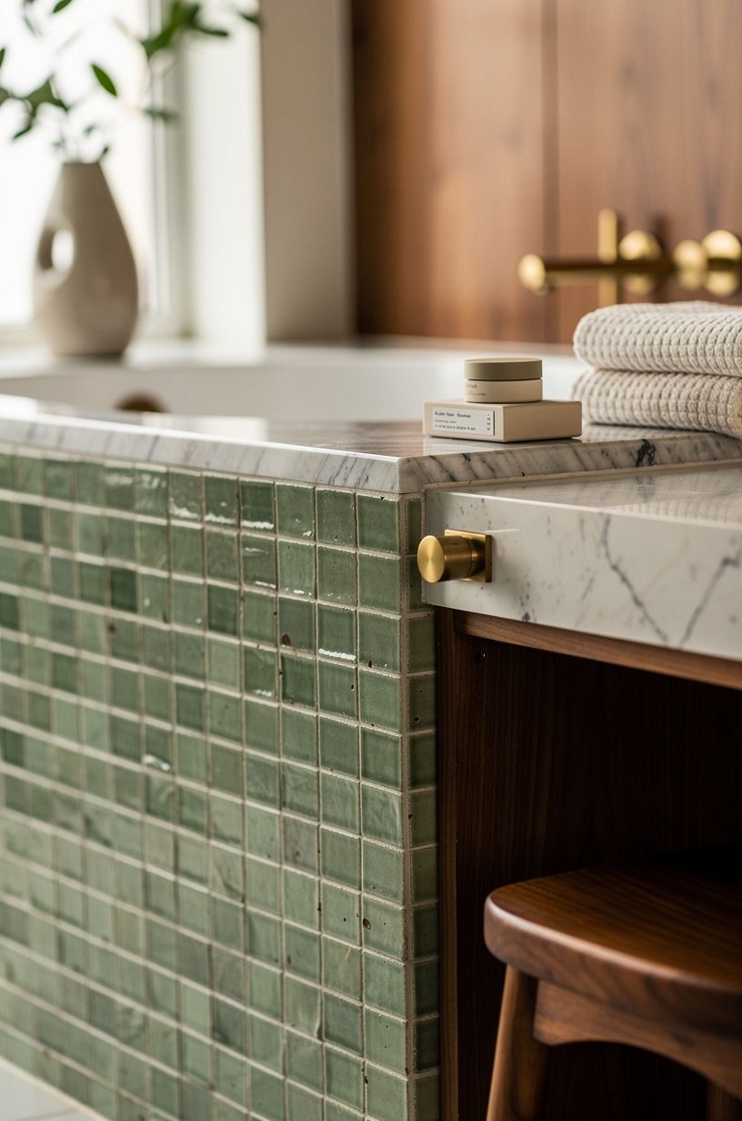 Frame a Tub With Hand-Glazed Zellige