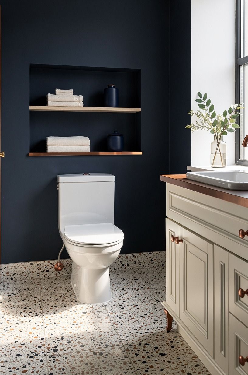 Keep clearances comfortable around the toilet