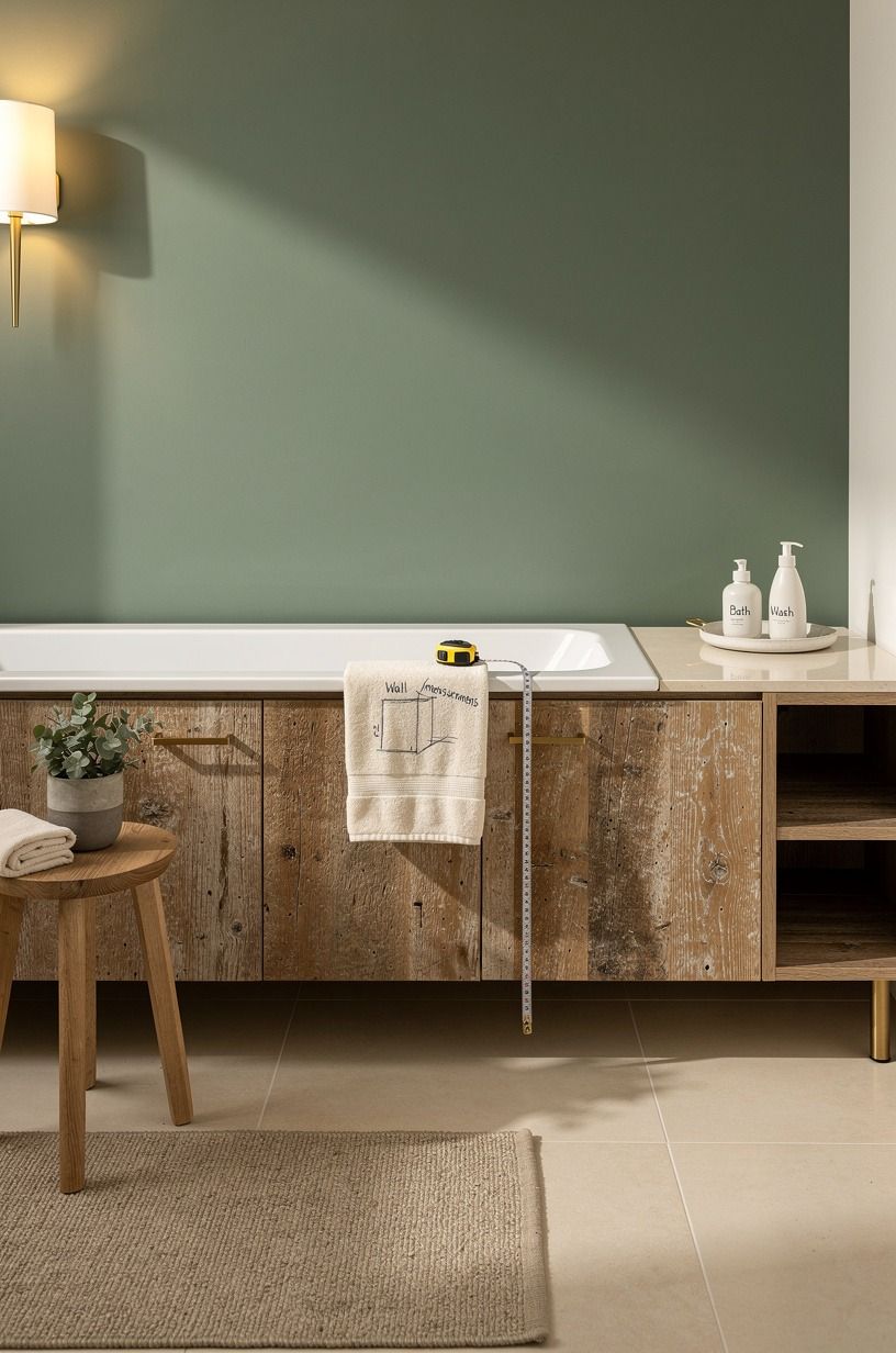 Measure the tub wall before choosing a bathtub wall finish