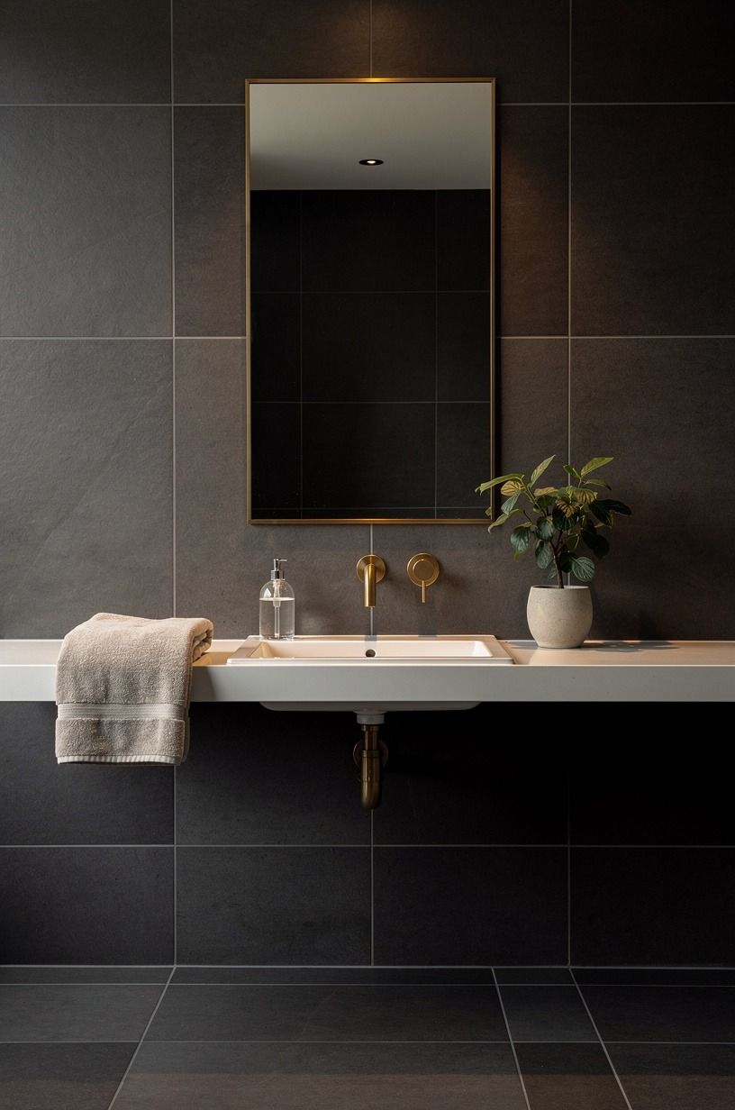 Mix Aged Brass with Dark Tile
