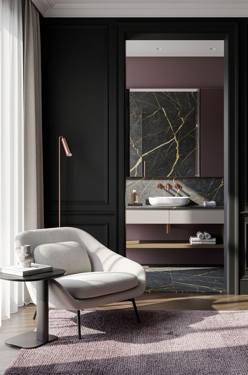 Mix Black Walls With Benjamin Moore Chestertown Buff