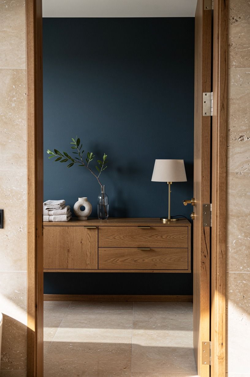 Paint a Hague Blue Feature Wall (the quiet backdrop)