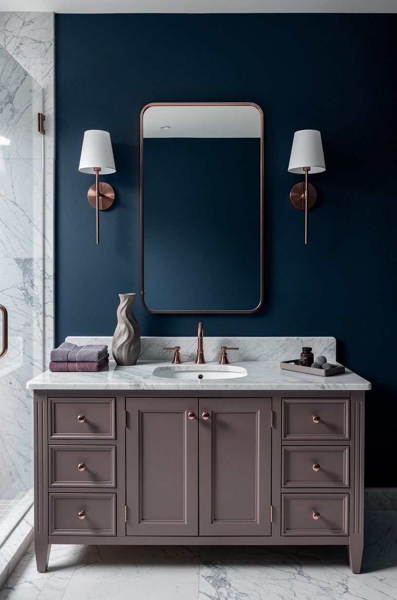 Paint the walls in Farrow & Ball Hague Blue (the deep-water move)