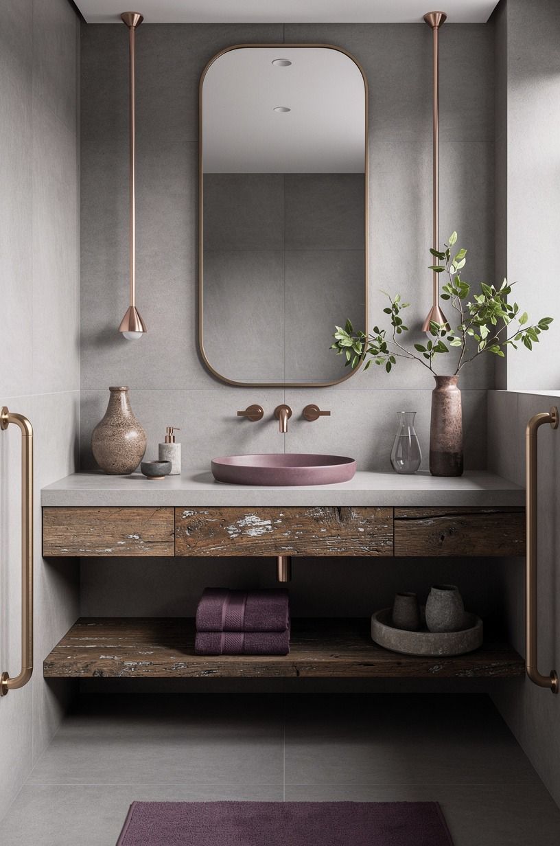 Skip chrome baskets for aged brass rails
