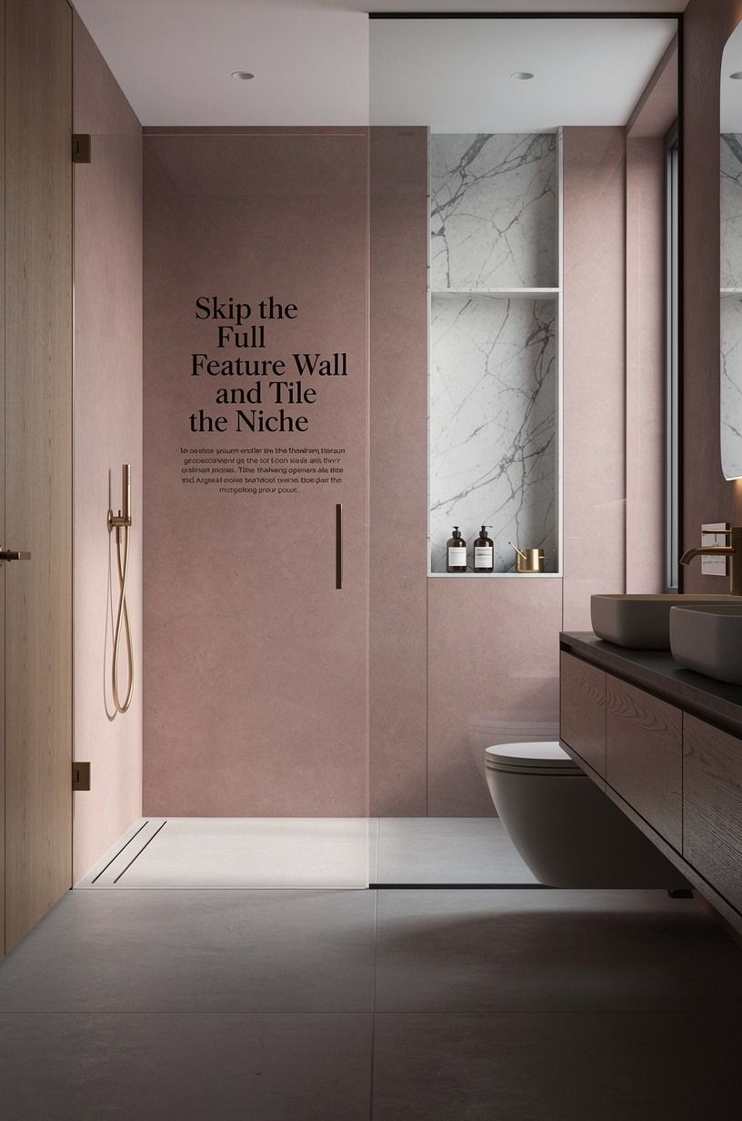 Skip the Full Feature Wall and Tile the Niche