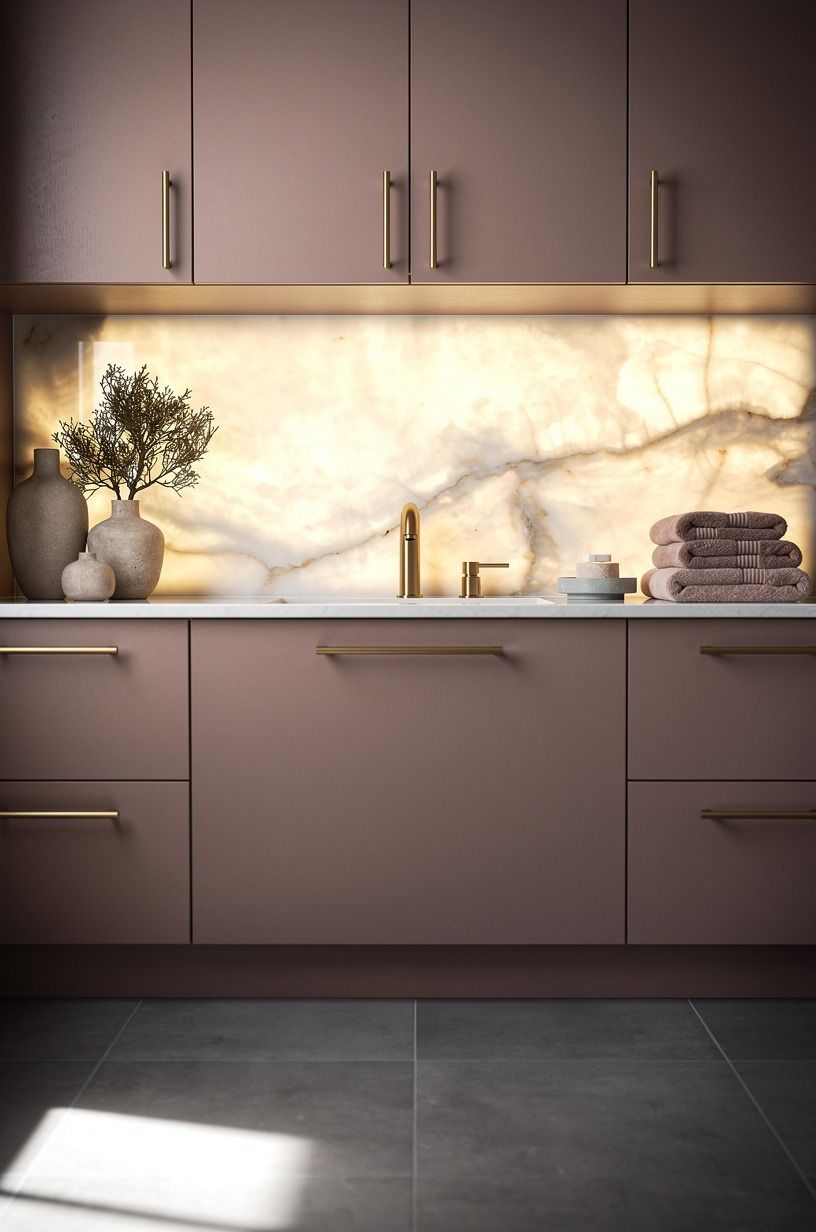 Swap the builder faucet for brushed brass