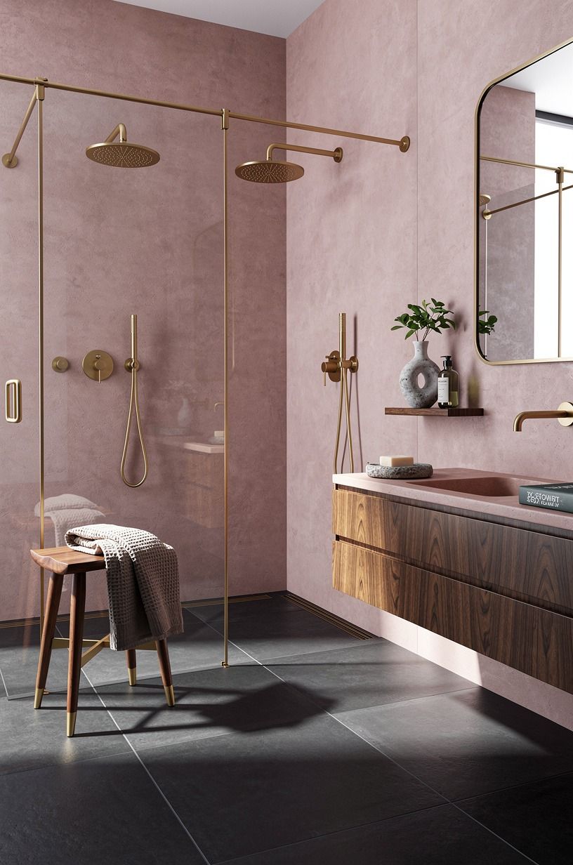 Use a tension rod for the Three-Zone Shower System