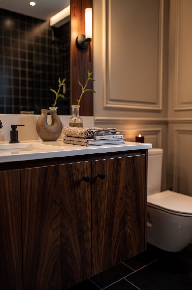 Use the Two-Wood Rule around a dark toilet room