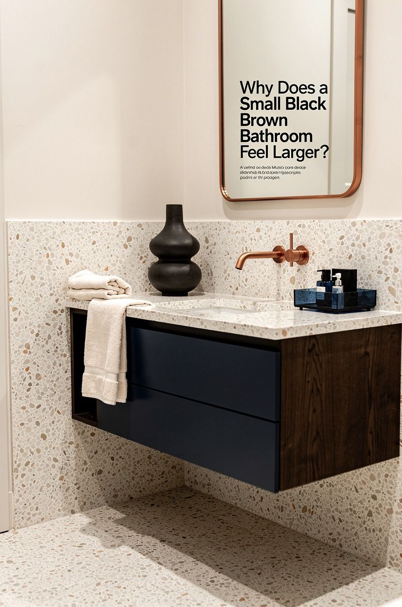 Why Does a Small Black Brown Bathroom Feel Larger?