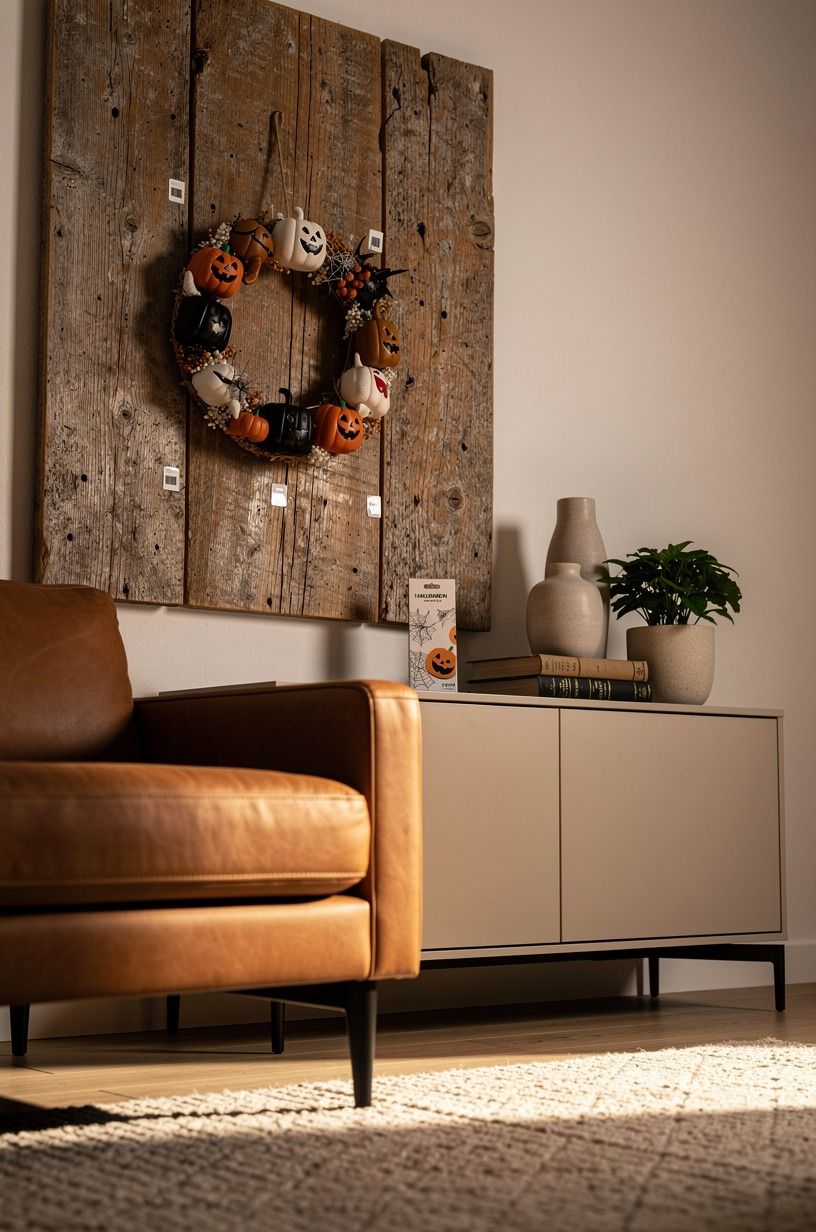 Hang it with removable strips and save the leftovers