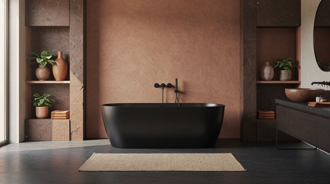 13 Black and Brown Bathroom Ideas for Earthy, Cocooning Warmth Without Renovating