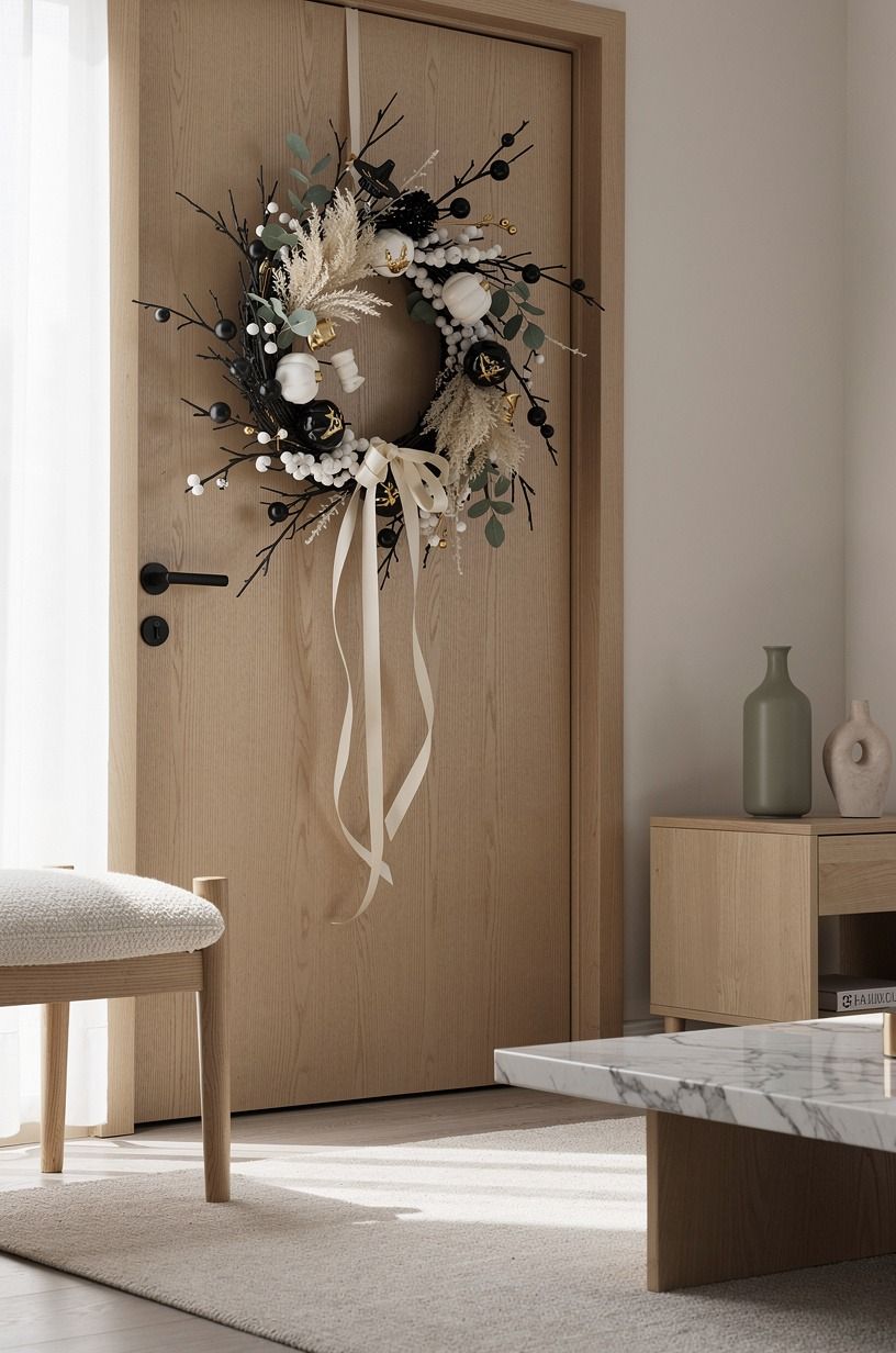 Build a renter-safe modern Halloween wreath
