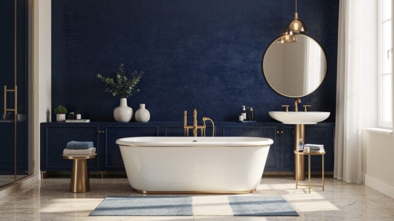 Easy Blue and Gold Bathroom Ideas for a Touch of Quiet Luxury Without Renovating