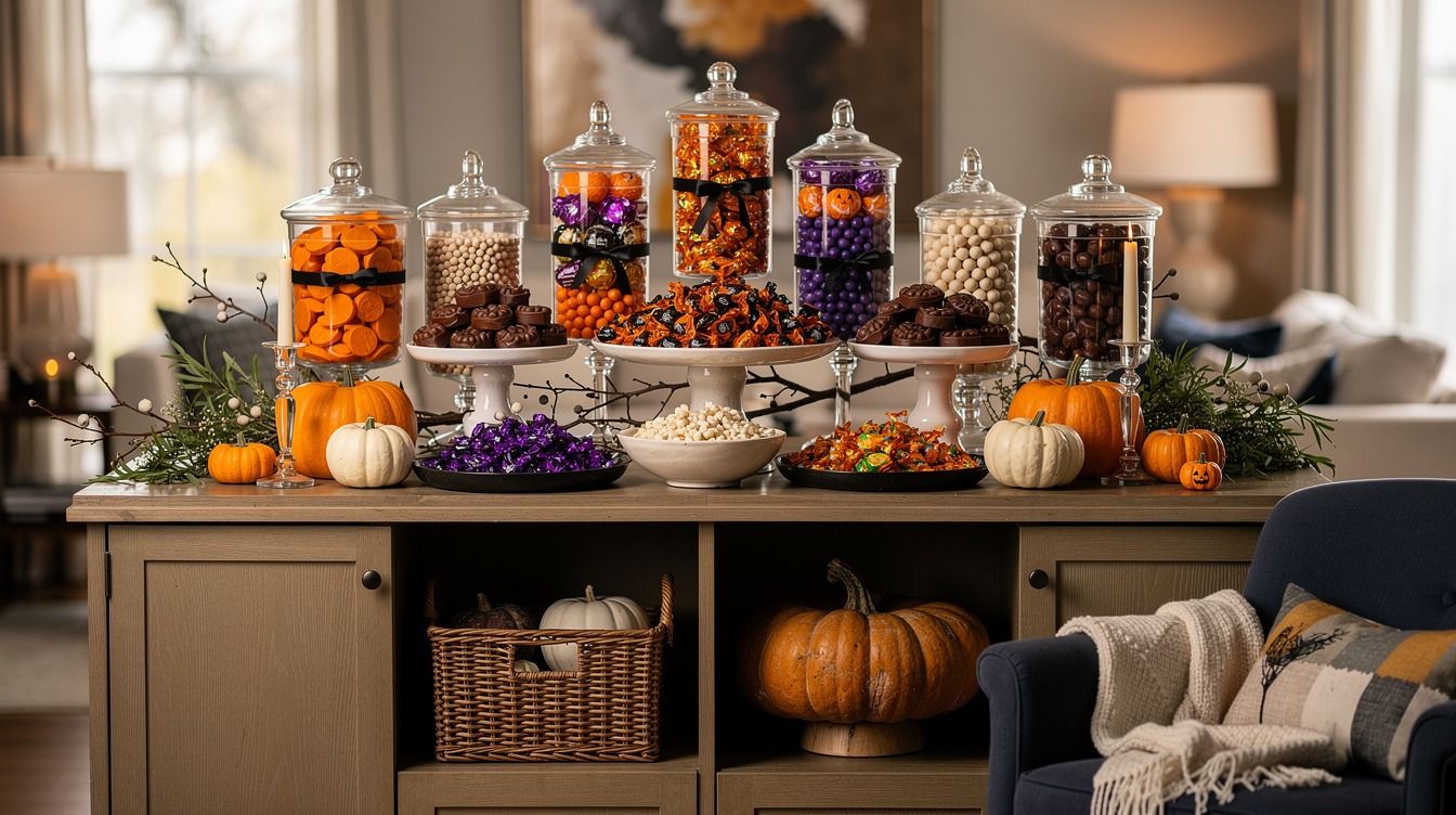Easy DIY Self-Serve Candy Station So You Can Actually Sit Down on Halloween Night