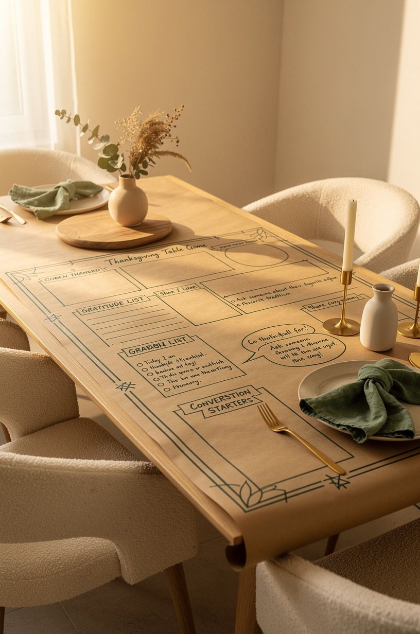 Build a Thanksgiving Brown Paper Table Game